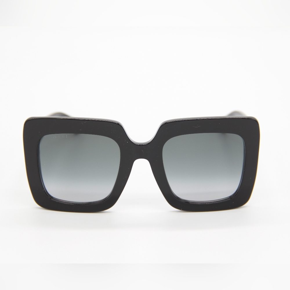 NEW GUCCI GG0328S 001 BLACK OVERSIZED SQUARE WOMEN SUNGLASSES - Picture 3 of 11